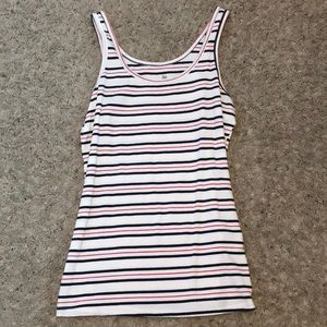 So brand tank top with red and black stripes
